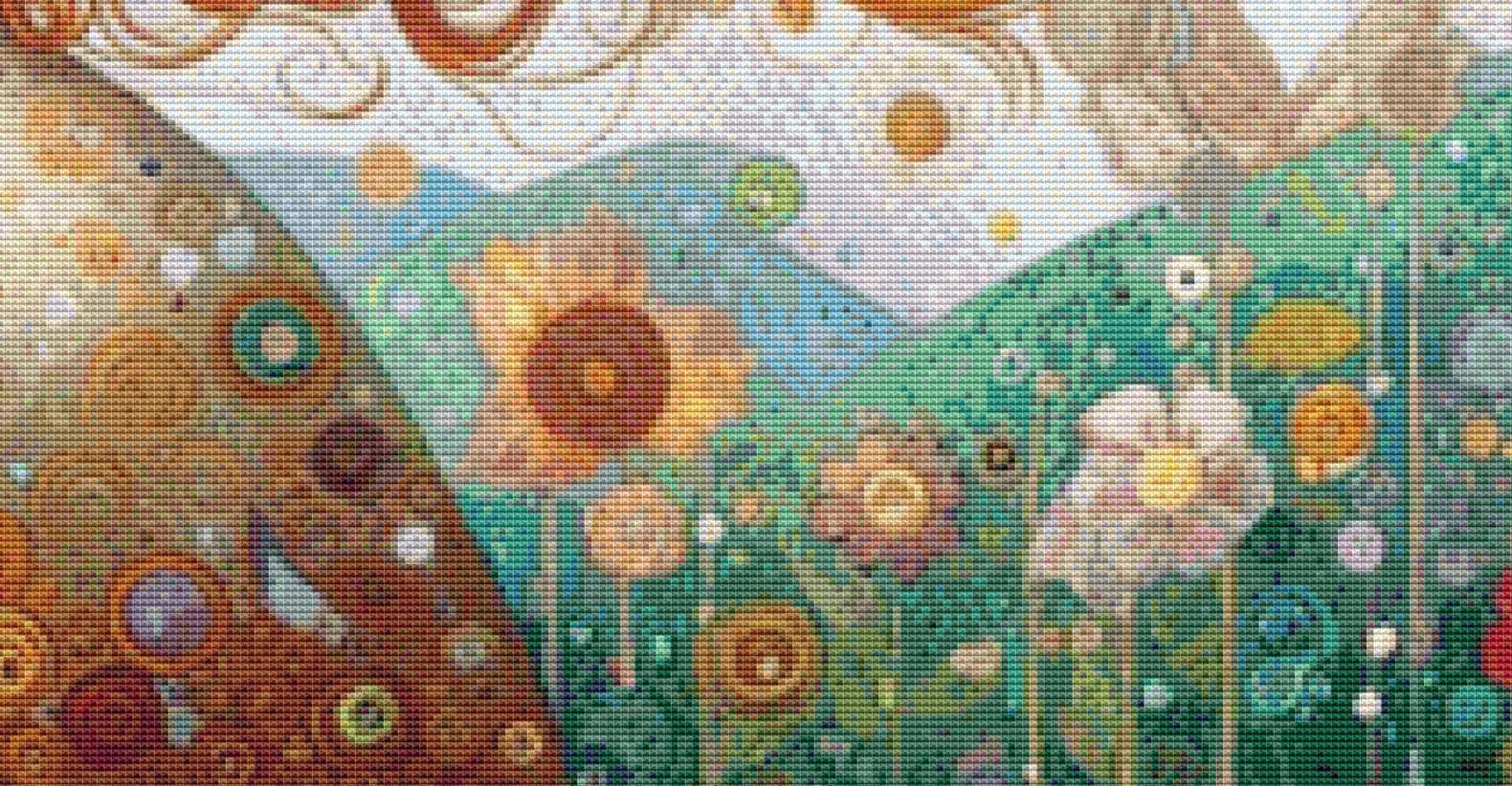 Springtime Splendor counted cross stitch pattern by Ana Dias