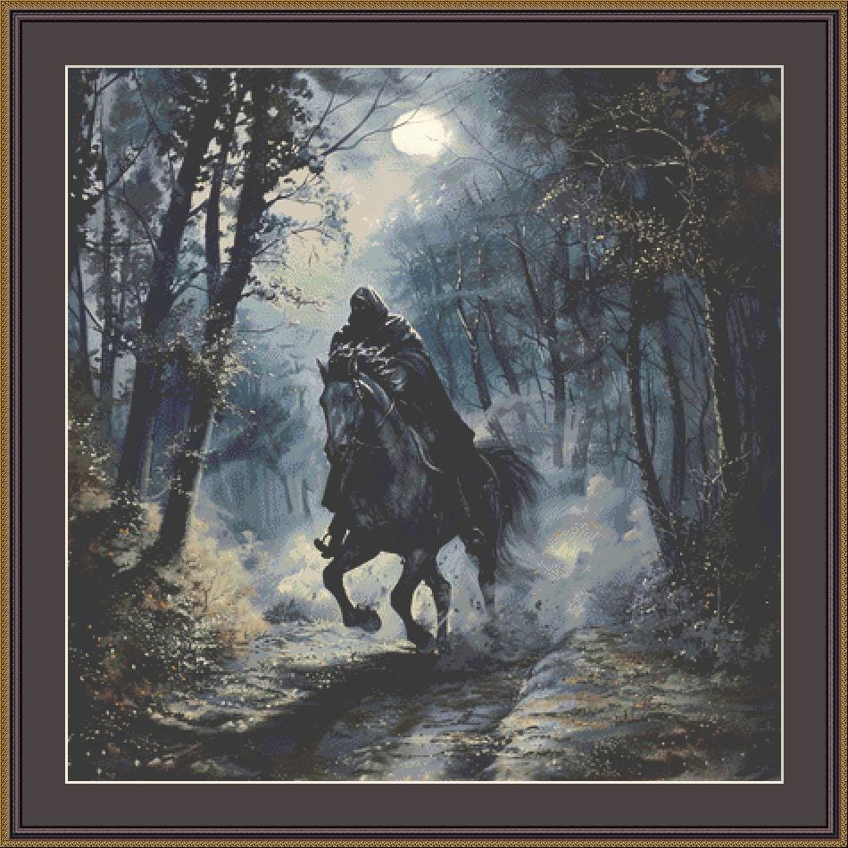 What Comes in the Night counted cross stitch pattern by The Art Revivalist