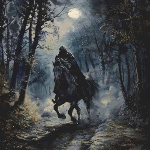 What Comes in the Night counted cross stitch pattern by The Art Revivalist