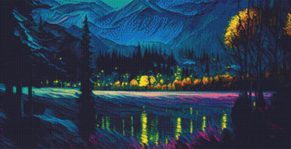 Peace in the Night counted cross stitch pattern by Peaceful Art Colors