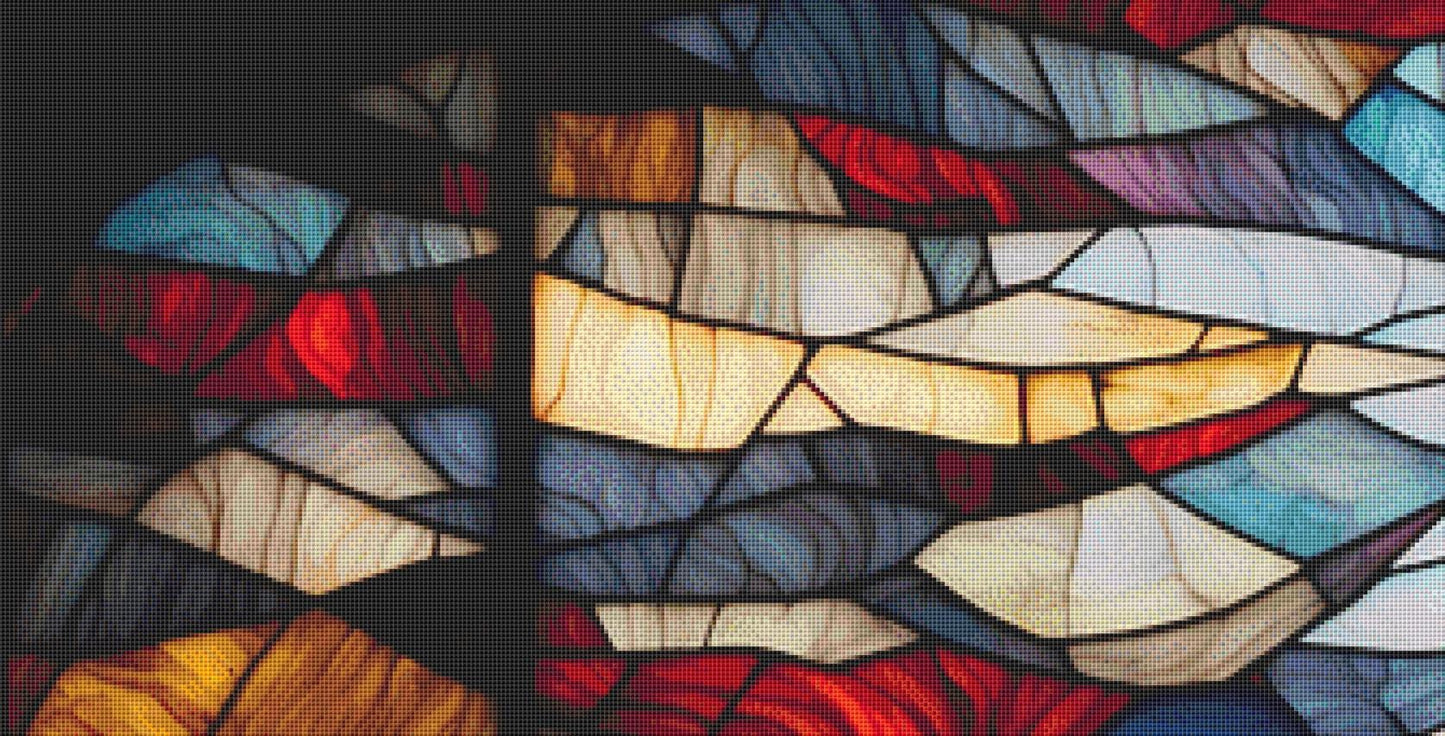 Stained Glass Lighthouse (Max Size/Color) counted cross stitch pattern ©Adobe Ext. License