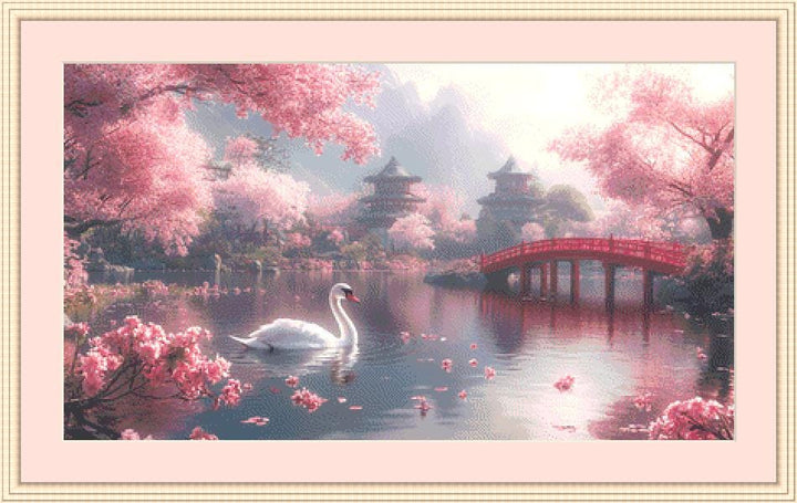 Pink Spring counted cross stitch pattern by Eder Jose Rosa