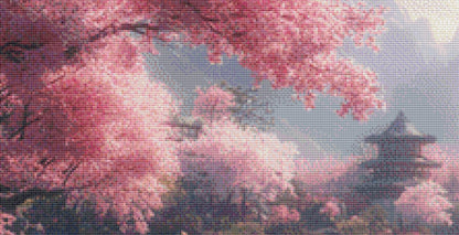 Pink Spring counted cross stitch pattern by Eder Jose Rosa