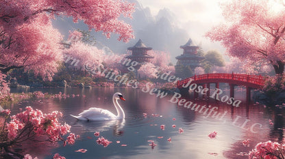 Pink Spring counted cross stitch pattern by Eder Jose Rosa