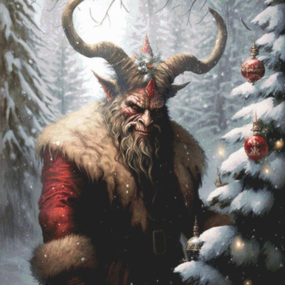 Krampus (Version 2) counted cross stitch pattern by Serr.Kai A Quill & Ink