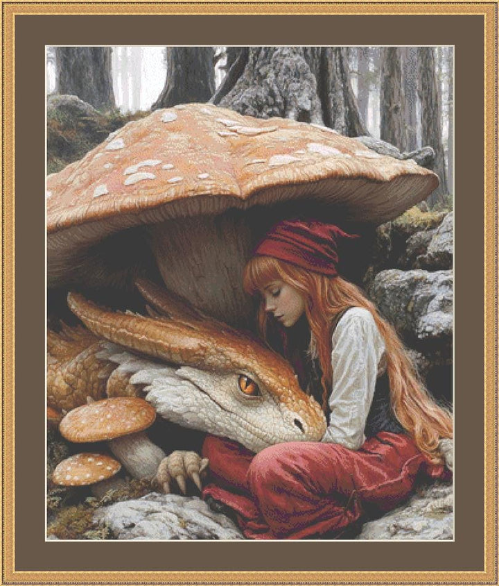 Where Mushrooms Dwell counted cross pattern by Serr.Kai A Quill & Ink