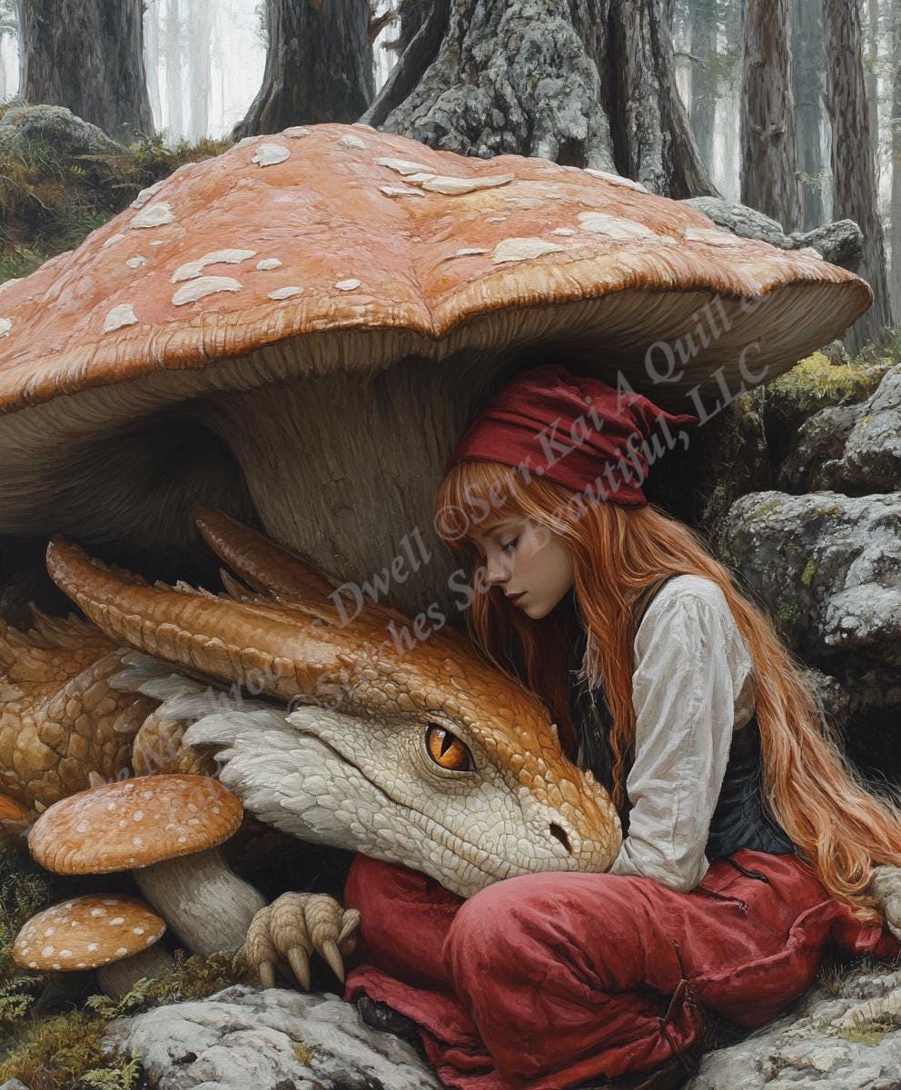 Where Mushrooms Dwell counted cross pattern by Serr.Kai A Quill & Ink