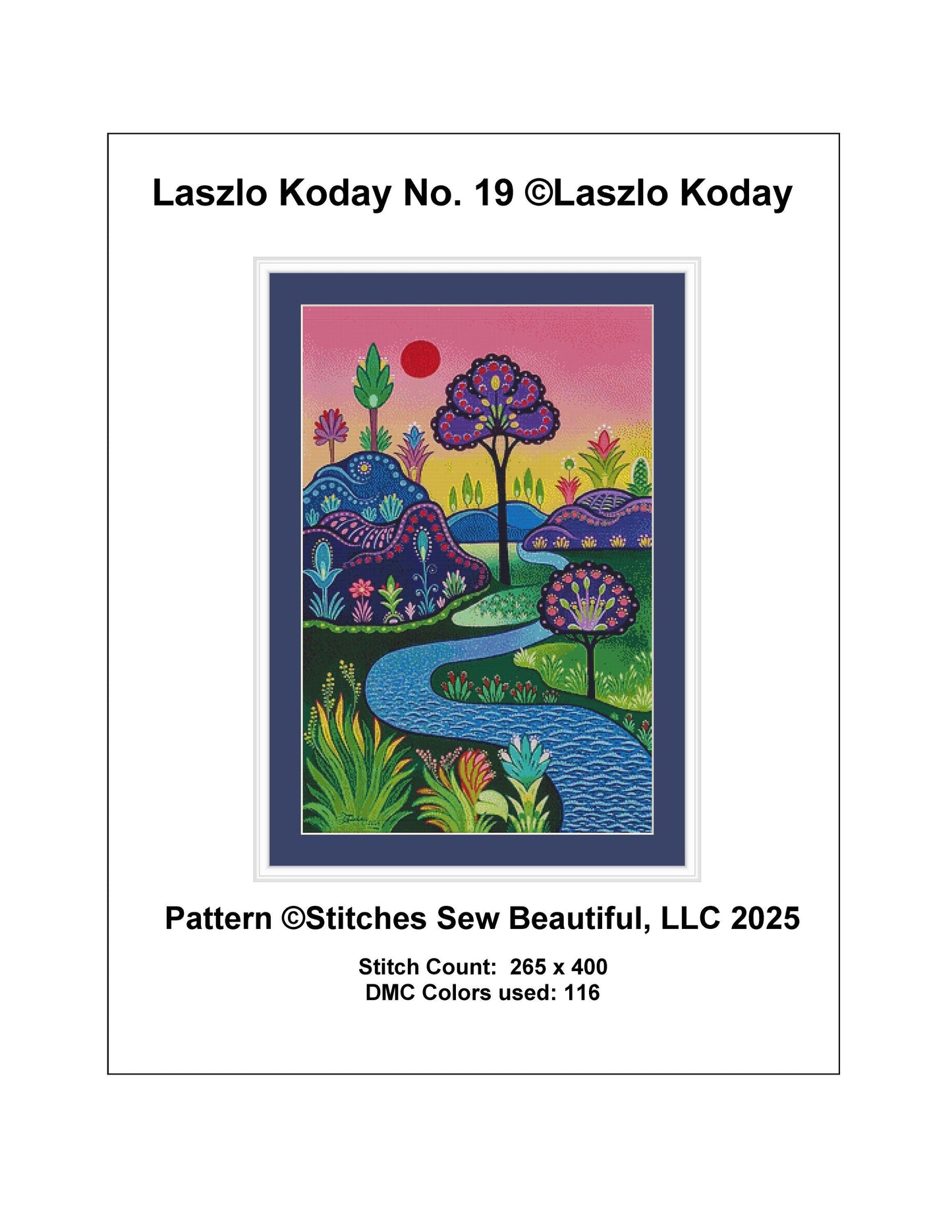 Laszlo Koday No. 19 counted cross stitch pattern by Laszlo Koday
