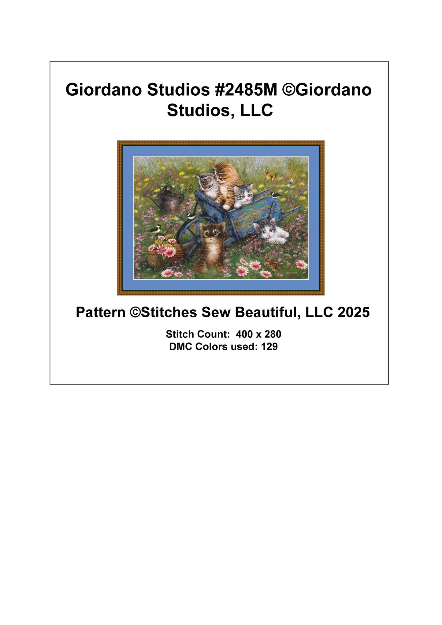 Giordano Studios #2485M counted cross stitch pattern by Giordano Studios, LLC