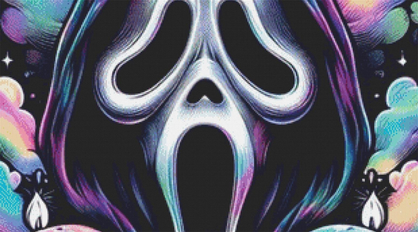 Ghost Face (Max Size/Color) counted cross stitch pattern by PULSARSvg
