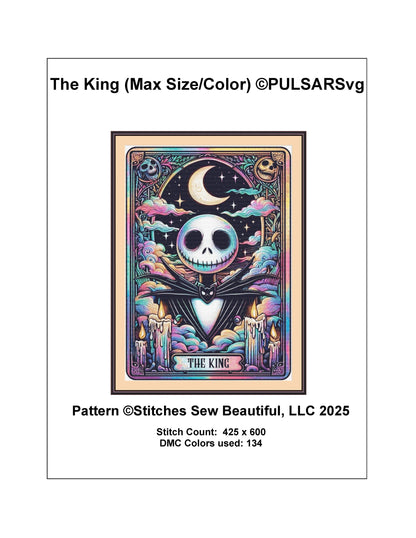 The King (Max Size/Color) counted cross stitch pattern by PULSARSvg