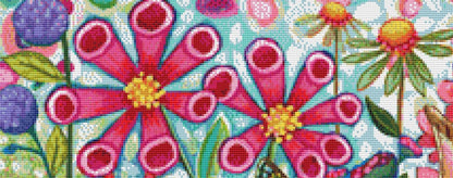 Tiptoes Through The Tulips counted cross stitch pattern by Peggy Davis/Porterfields Fine Art Licensing