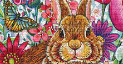 Tiptoes Through The Tulips counted cross stitch pattern by Peggy Davis/Porterfields Fine Art Licensing