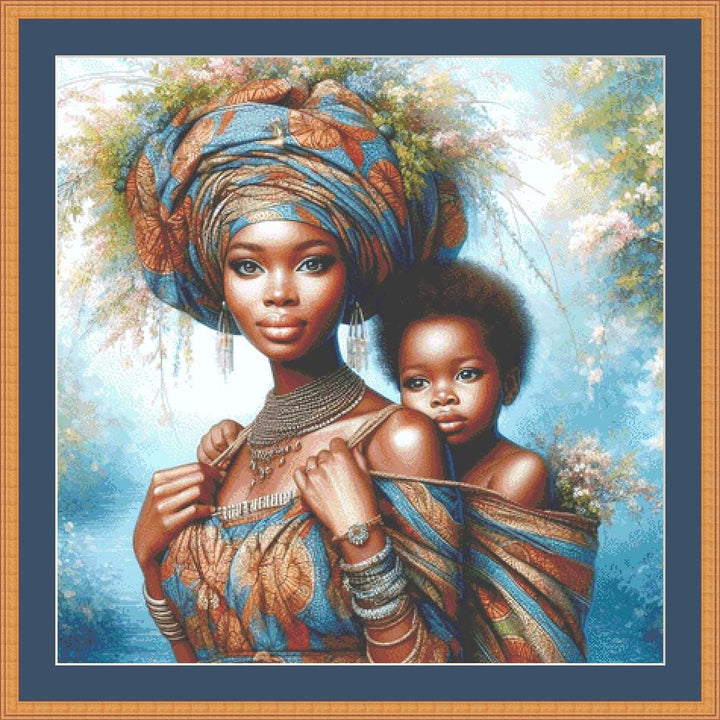 A Mother's Love (Max Color) counted cross stitch pattern by Ana Dias