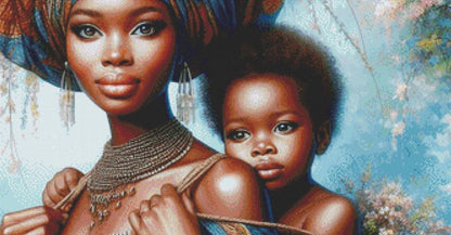 A Mother's Love (Max Color) counted cross stitch pattern by Ana Dias