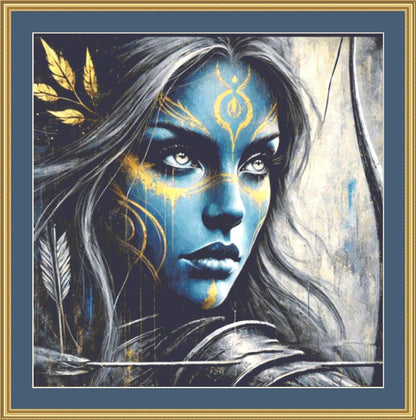 Charlize The Archer counted cross stitch pattern by Eder Jose Rosa