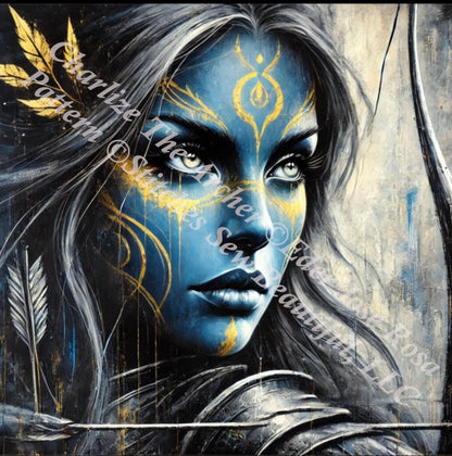 Charlize The Archer counted cross stitch pattern by Eder Jose Rosa