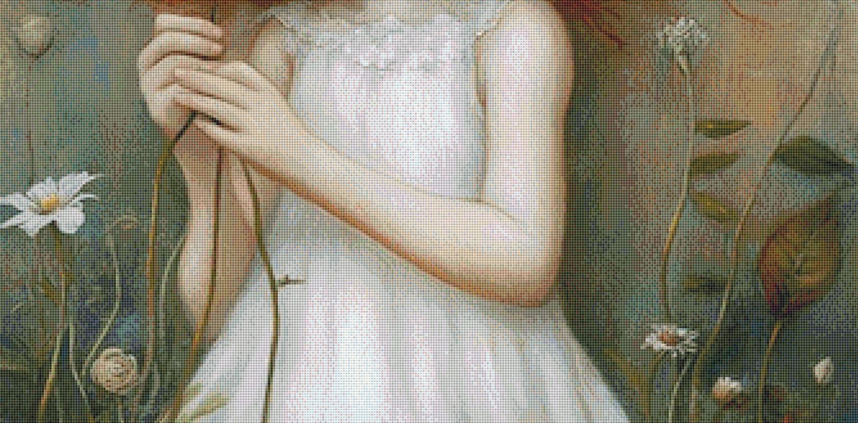 Spring counted cross stitch pattern by Ingrid Jean AI Art