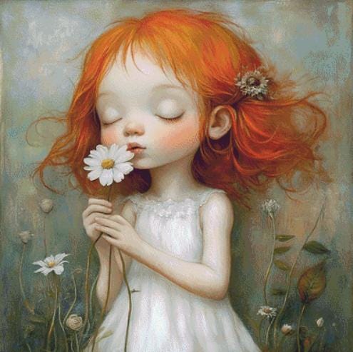 Spring counted cross stitch pattern by Ingrid Jean AI Art