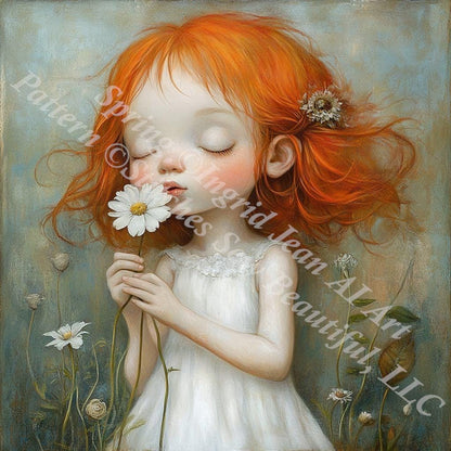 Spring counted cross stitch pattern by Ingrid Jean AI Art