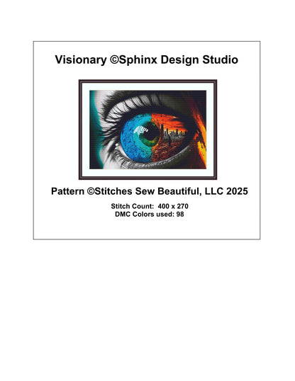 Visionary counted cross stitch pattern by SphinxDesignStudio