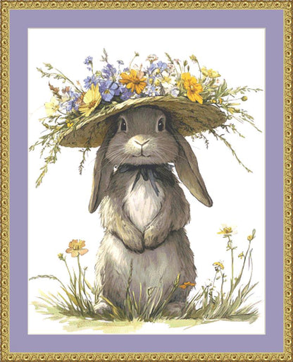 Petals and Paws counted cross stitch pattern by The Art Revivalist