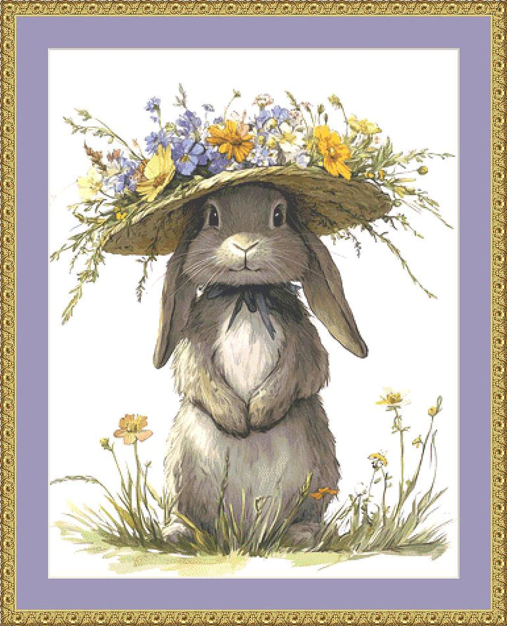 Petals and Paws counted cross stitch pattern by The Art Revivalist