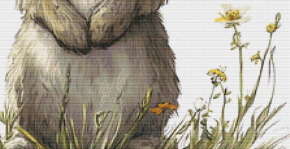 Petals and Paws counted cross stitch pattern by The Art Revivalist