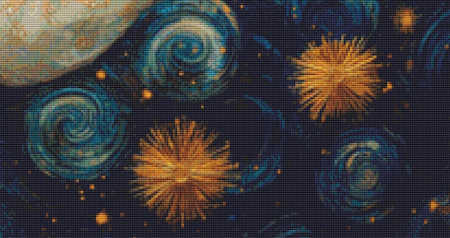 Celestial Dreams counted cross stitch pattern by Dreamlight Maris