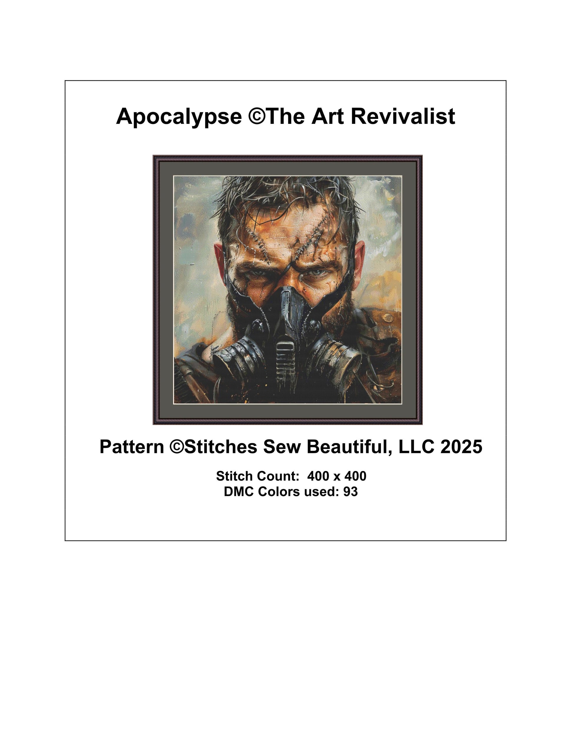 Apocalypse counted cross stitch pattern by The Art Revivalist