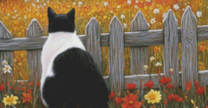 A Cat's Quiet Reverie counted cross stitch pattern by The Art Revivalist