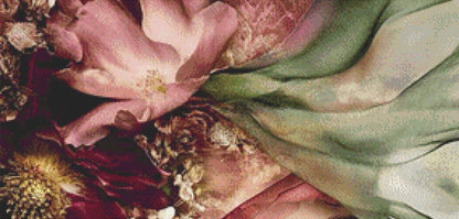 The Veil of Flowers 2 counted cross stitch pattern by Ingrid Jean AI Art