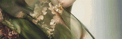 The Veil of Flowers 2 counted cross stitch pattern by Ingrid Jean AI Art