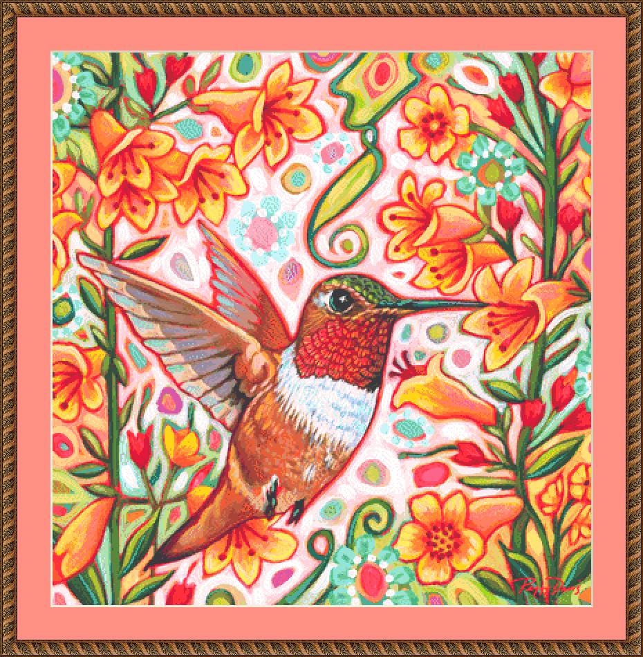 Spreading Joy 1 counted cross stitch pattern by Peggy Davis/Porterfields Fine Art Licensing