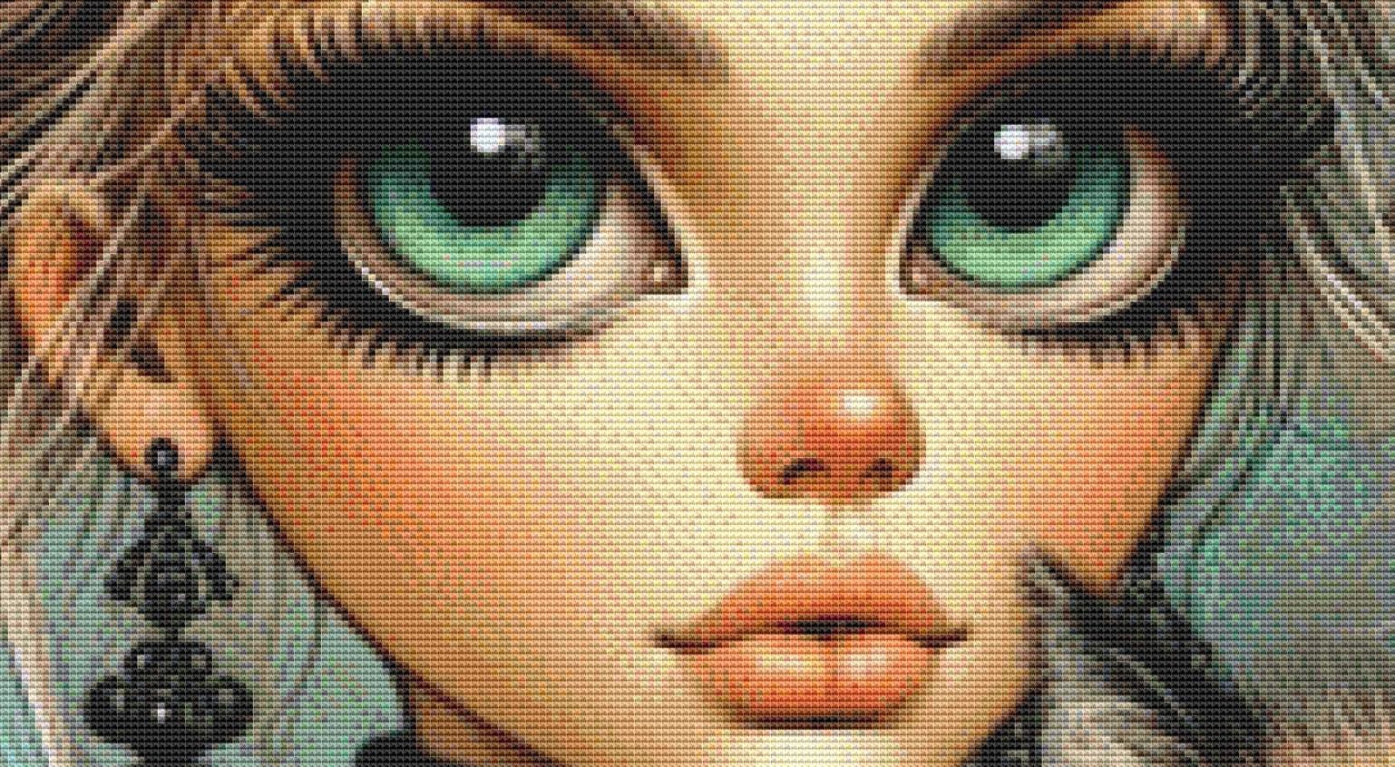 You Had Me at Meow counted cross stitch pattern by Ingrid Jean AI Art