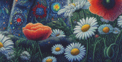 Elegant Floral Feline counted cross stitch pattern by World of Love Hearts/Adrian G. Eyre