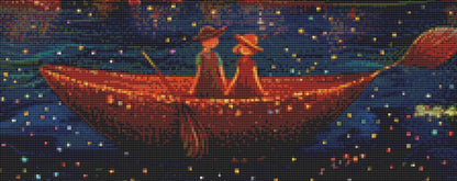 The Night of The Starry Lake and The Flying Fish counted cross stitch pattern by IllustNation