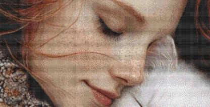 Whiskers counted cross stitch pattern by Ingrid Jean AI Art