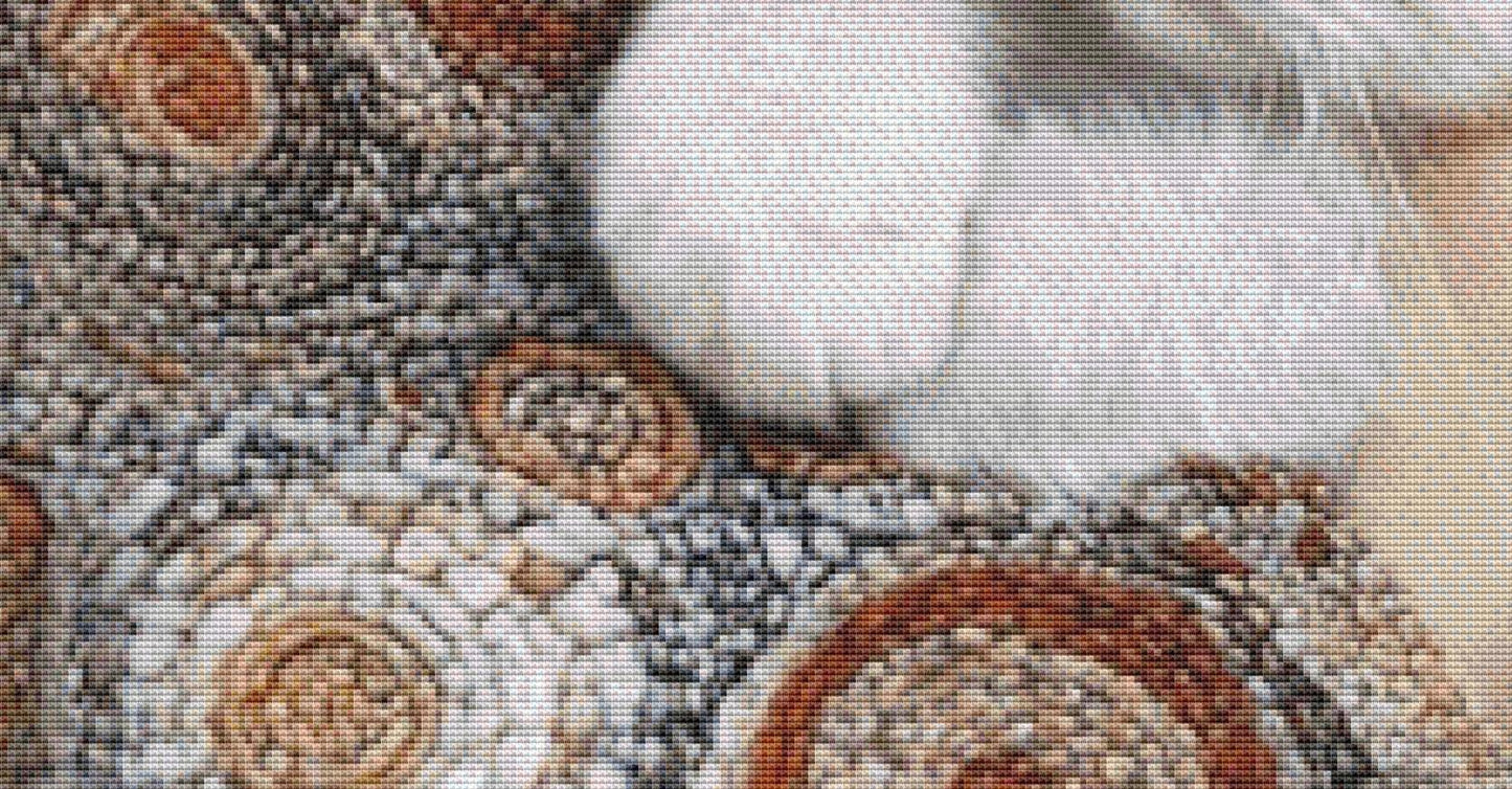 Whiskers counted cross stitch pattern by Ingrid Jean AI Art