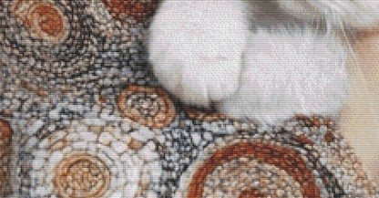 Whiskers counted cross stitch pattern by Ingrid Jean AI Art