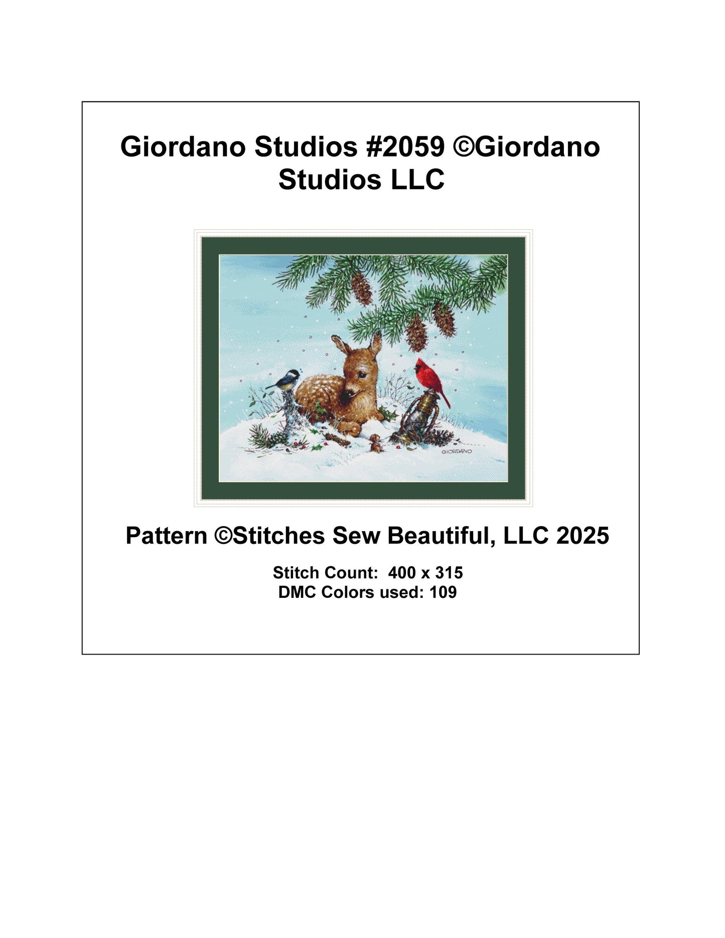 Giordano Studios #2059 counted cross stitch pattern by Giordano Studios, LLC