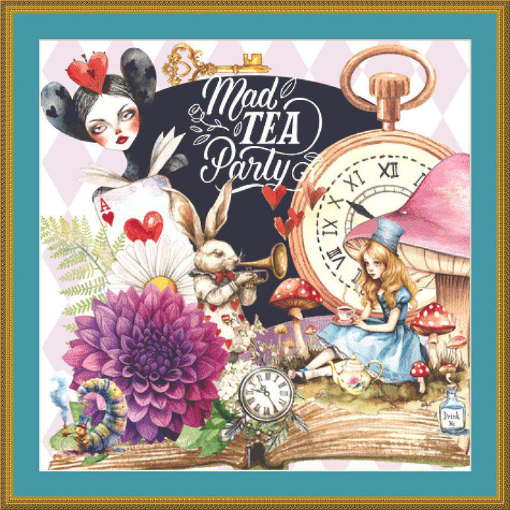 Mad Tea Party counted cross stitch pattern by Stitches Sew Beautiful, LLC