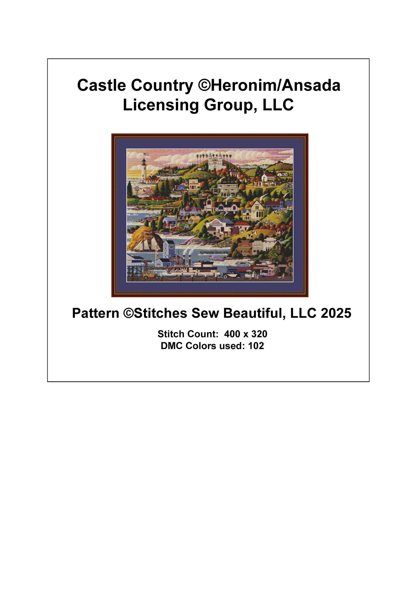 Castle Country counted cross stitch pattern by Heronim/Ansada Art Licensing Group, LLC