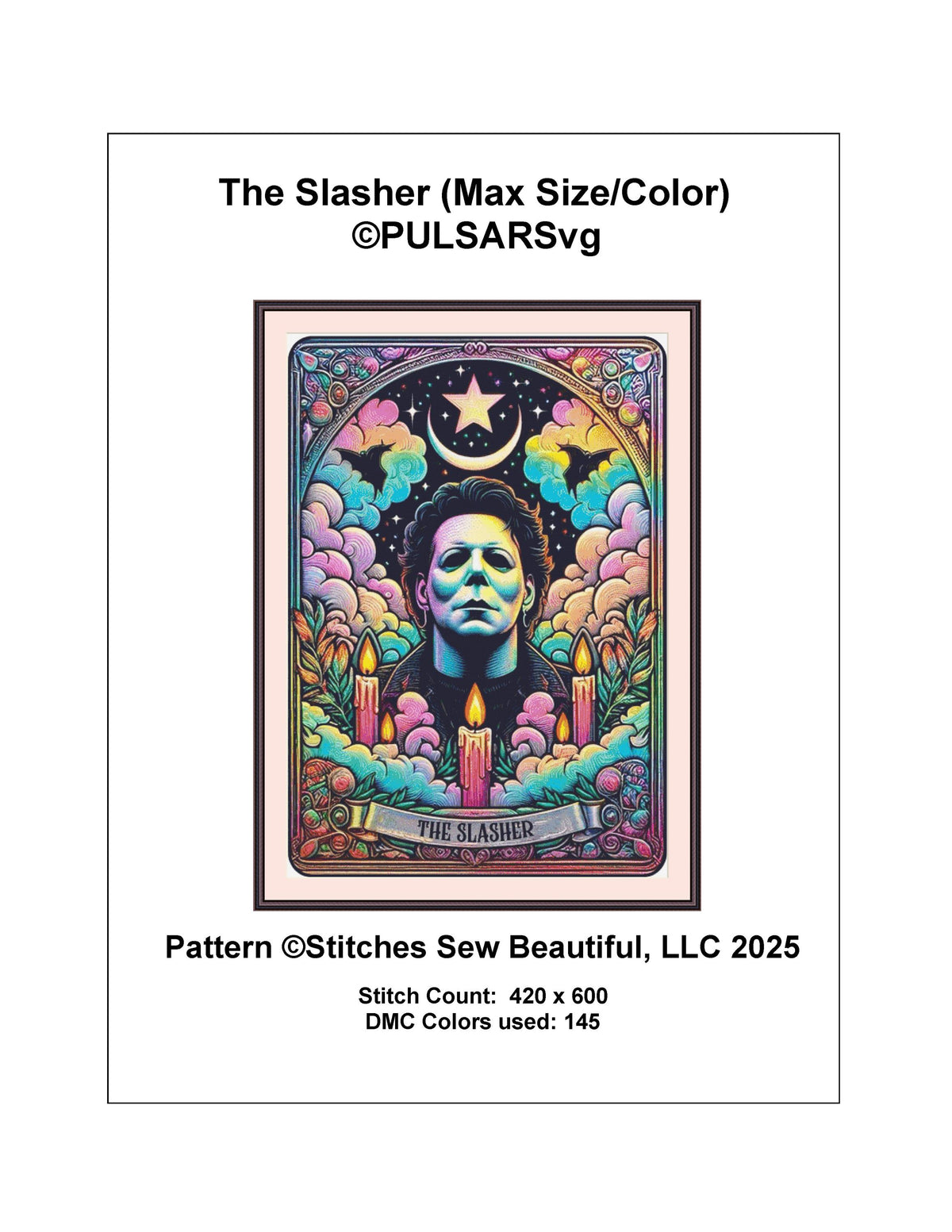 Slasher Drawing Outline Pattern The Slasher (Max Size/Color) counted cross stitch pattern by PULSARSvg ...