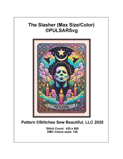 The Slasher (Max Size/Color) counted cross stitch pattern by PULSARSvg