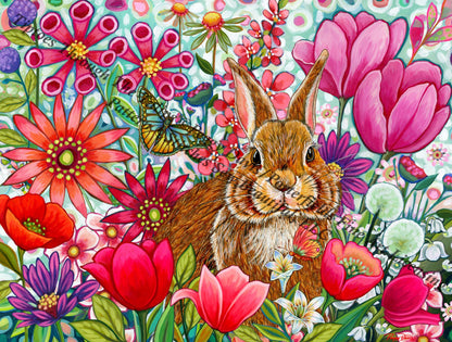Tiptoes Through The Tulips counted cross stitch pattern by Peggy Davis/Porterfields Fine Art Licensing