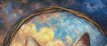 Harmony in Hues Cat, Dog, and Rabbit (Max Color) counted cross stitch pattern by World of Love Hearts/Adrian G. Eyre