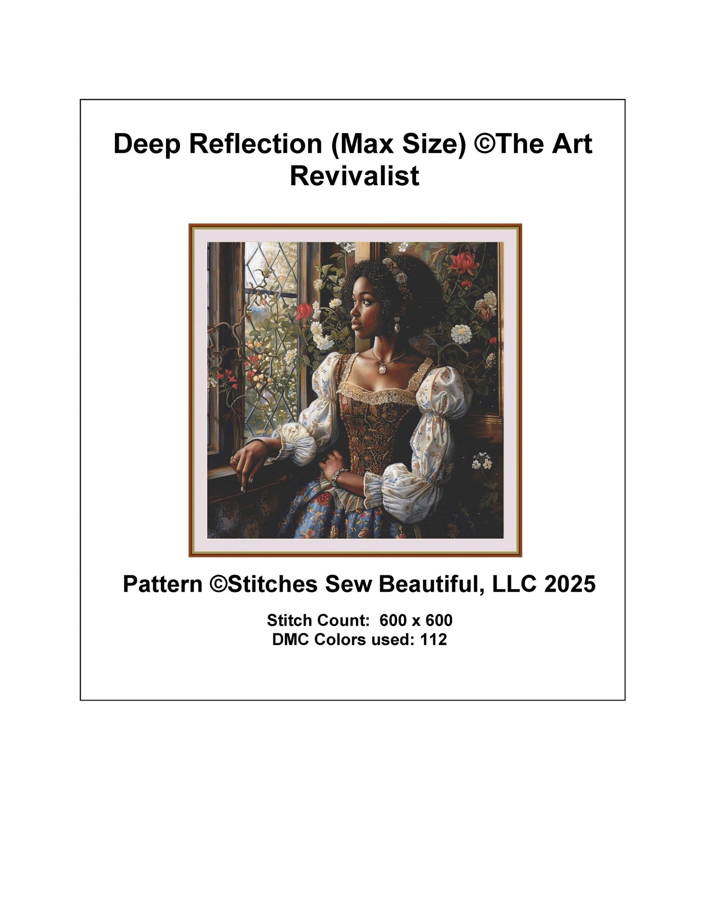 Deep Reflection (Max Size) counted cross stitch pattern by The Art Revivalist