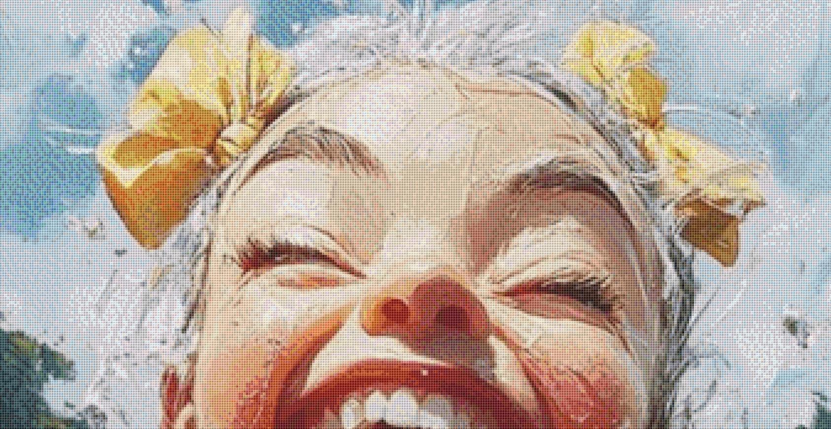 Fun in The Sun (Max Size/Color) counted cross stitch pattern by Ingrid Jean AI Art