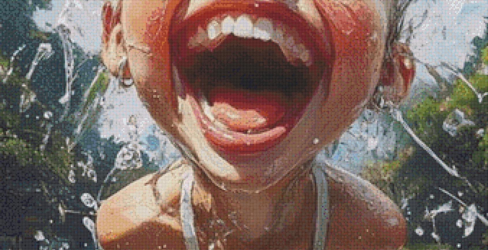 Fun in The Sun (Max Size/Color) counted cross stitch pattern by Ingrid Jean AI Art